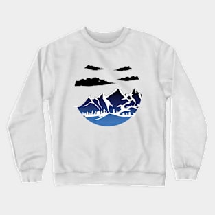 Dark Mountain Range Crewneck Sweatshirt